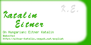 katalin eitner business card